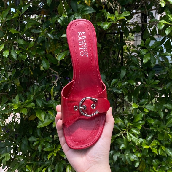 NWOT Vintage Franco Sarto Red Heels - Picture 6 of 6